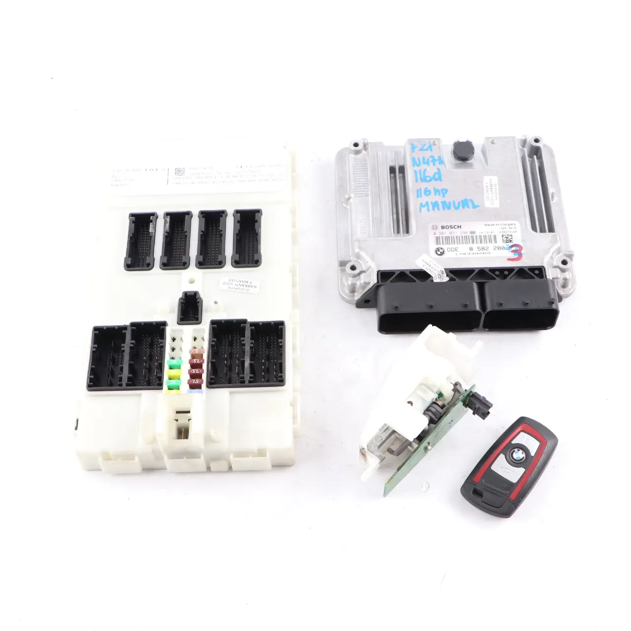 BMW F20 F21 116d N47N 116HP ECU Kit DDE 8582280 + Key + Lock + FEM Manual