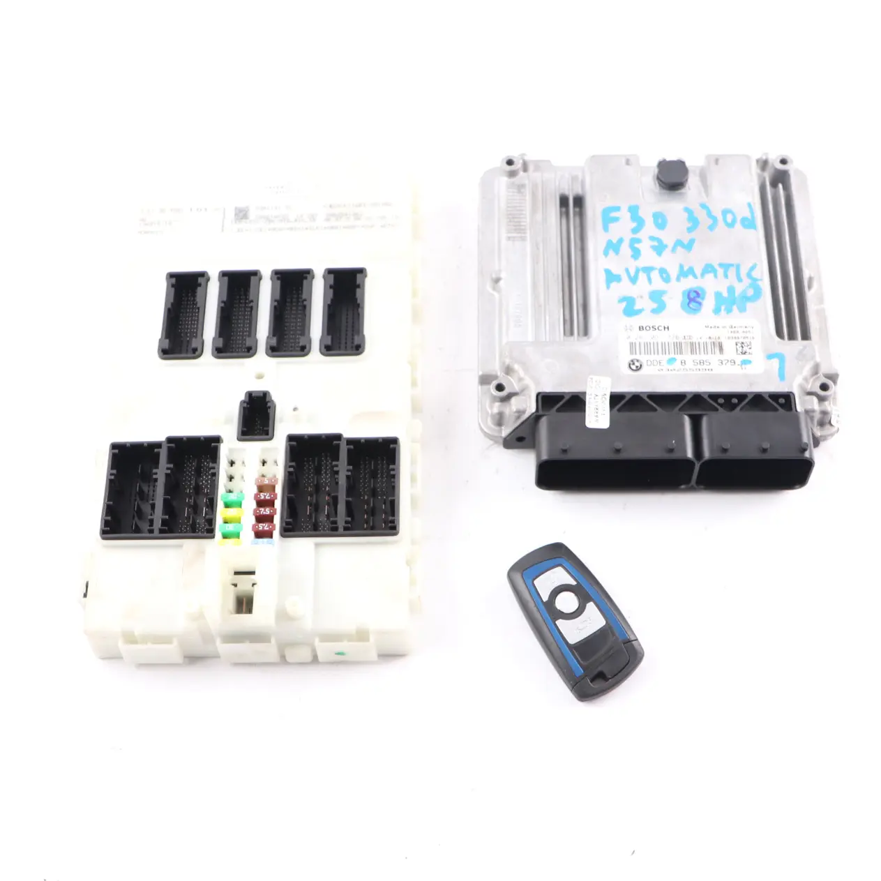 BMW F30 330d N57N 258HP Diesel Engine Unit ECU Kit DDE 8585379 Key Automatic
