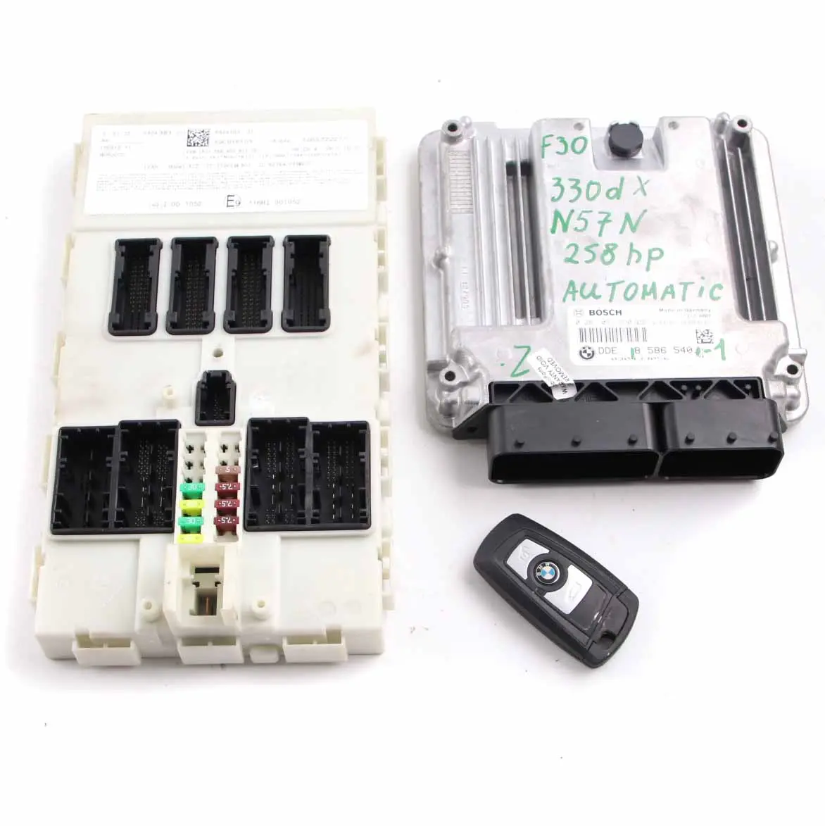 BMW F30 F32 LCI 330dX 430dX N57N 258HP Control Unit ECU Kit DDE 8586540 FEM Key