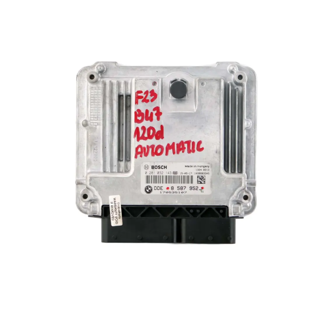 BMW F20 F21 F30 LCI 120d 320d B47 Diesel ECU Unidad Motor DDE 8587952 Automático