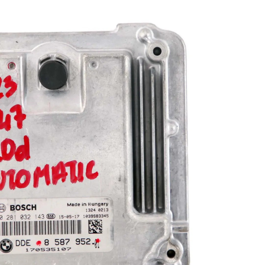 BMW F20 F21 F30 LCI 120d 320d B47 Diesel ECU Unidad Motor DDE 8587952 Automático