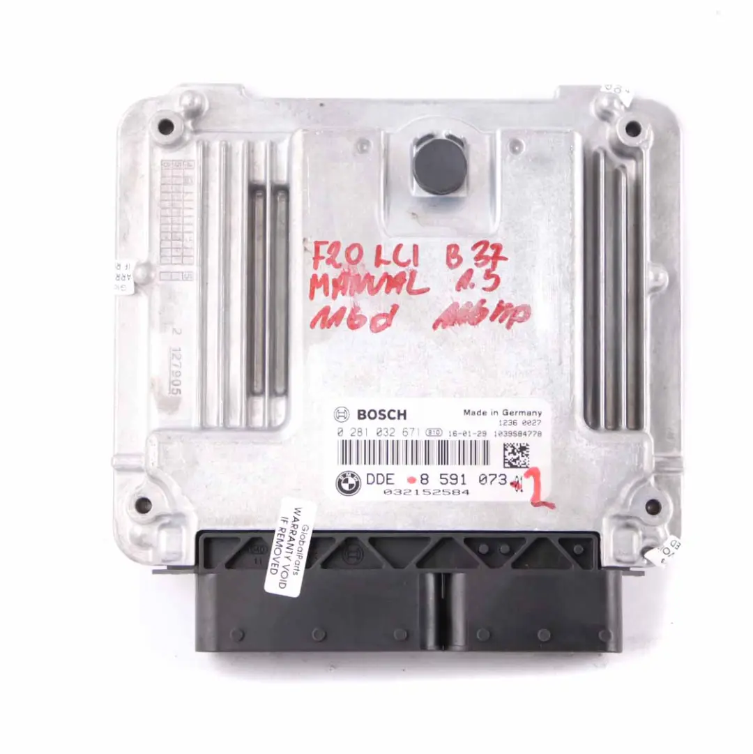 BMW F20 LCI 116d B47 Engine ECU Kit DDE 8591073 + FEM + Key + Lock Manual