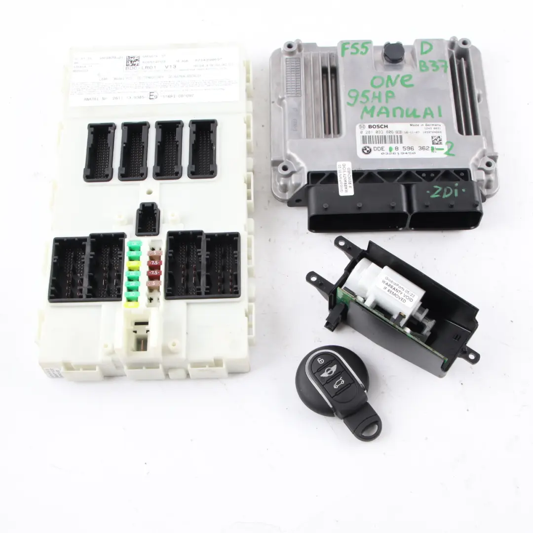 Mini F55 F56 One D B37 95HP Diesel Engine ECU Kit DDE 8596362 BDC Key Manual