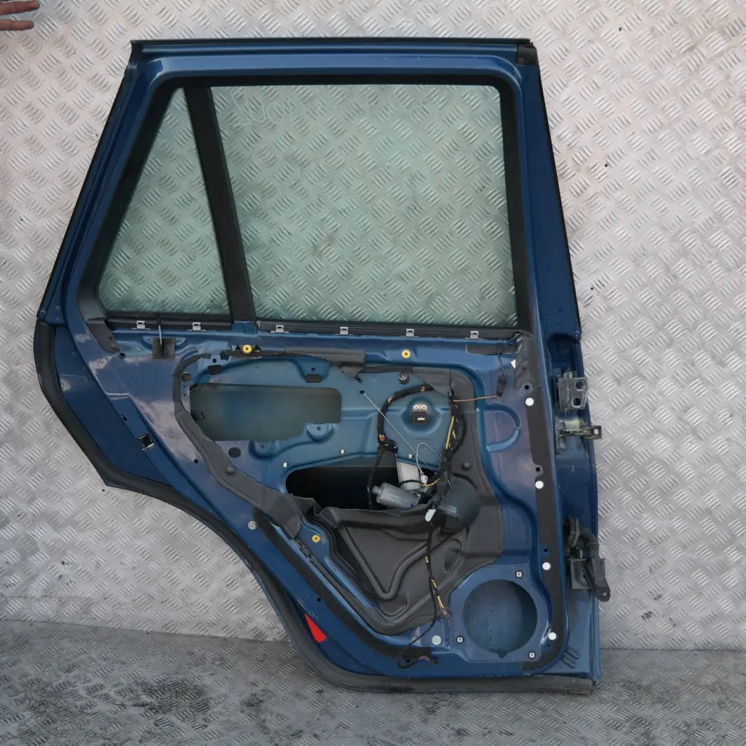 BMW X5 E53 Cote Conducteur Porte Arriere Gauche Bleu Topaze Bleu Metallise