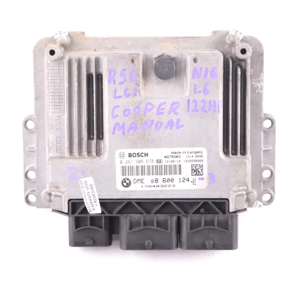 Mini Cooper R56 LCI R60 N16 Sterownik Silnika Komputer ECU DME 8600124