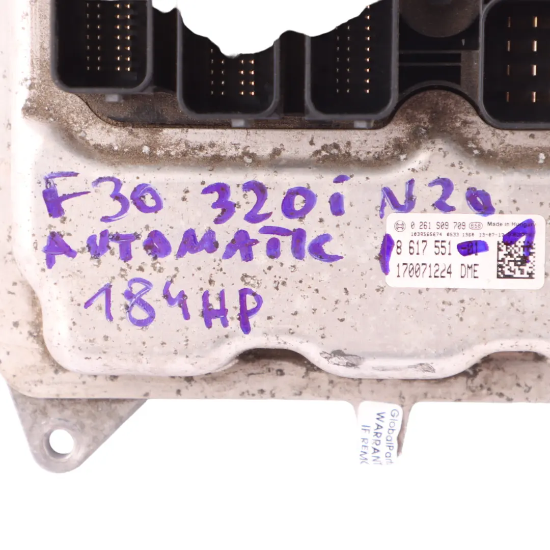 BMW F30 F31 320i Petrol N20 184HP Engine ECU Kit DME 8617551 FEM Key Automatic
