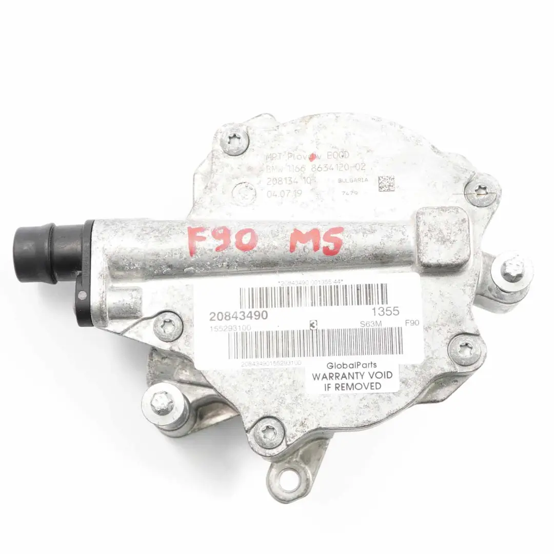 Bomba de vacío BMW F90 M5 G11 F30 Gasolina N63B N63R S63M Motor 8634120