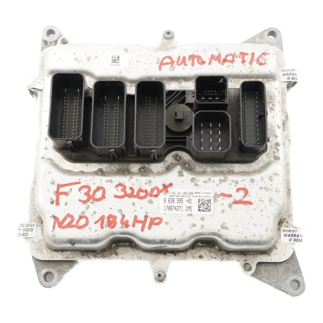 BMW F30 320i F32 420i N20 184HP Motor ECU Unidad Control DME 8639595 Automático