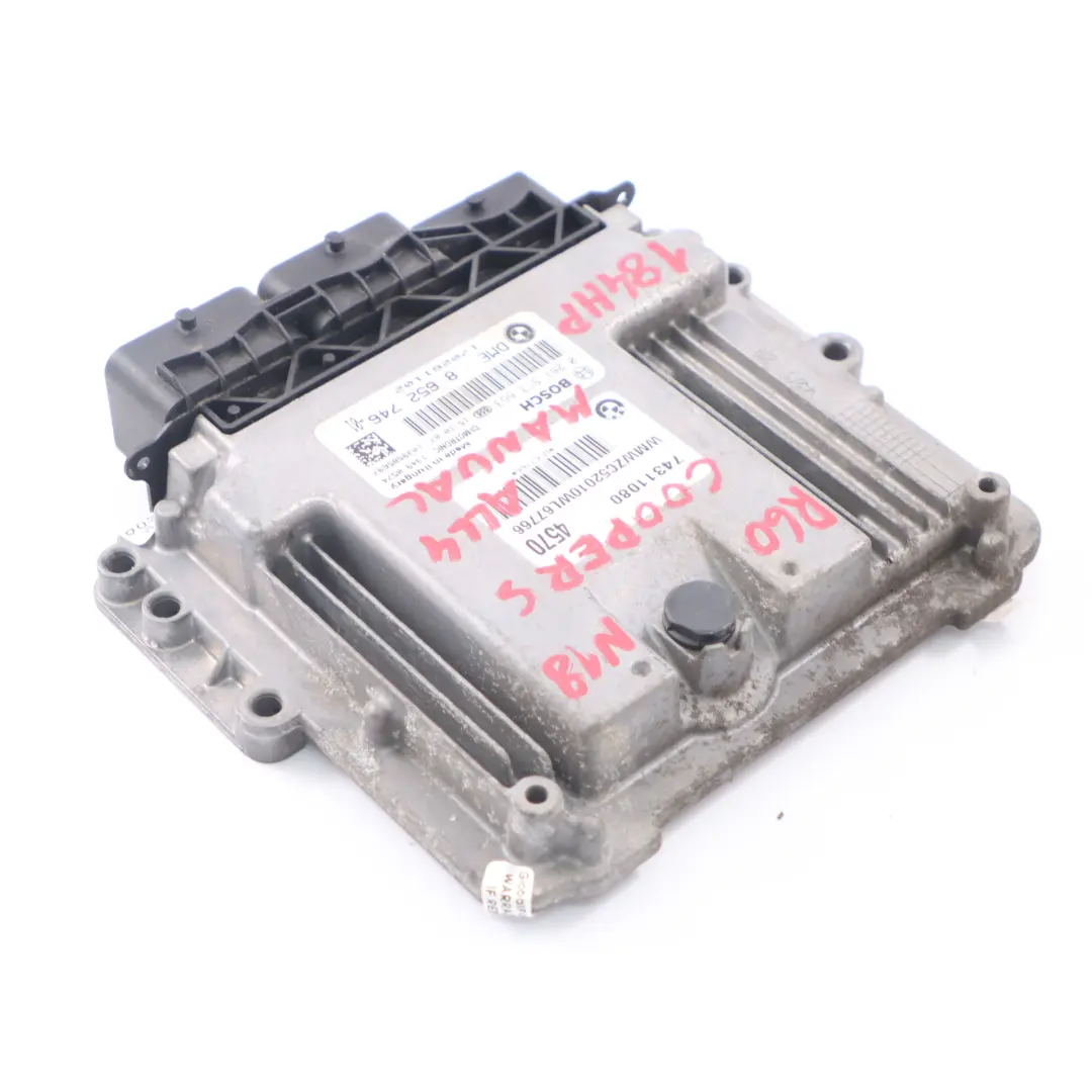 Mini Cooper S R60 ALL4 N18 ECU Komputer Sterownik Silnika DME 8652746 