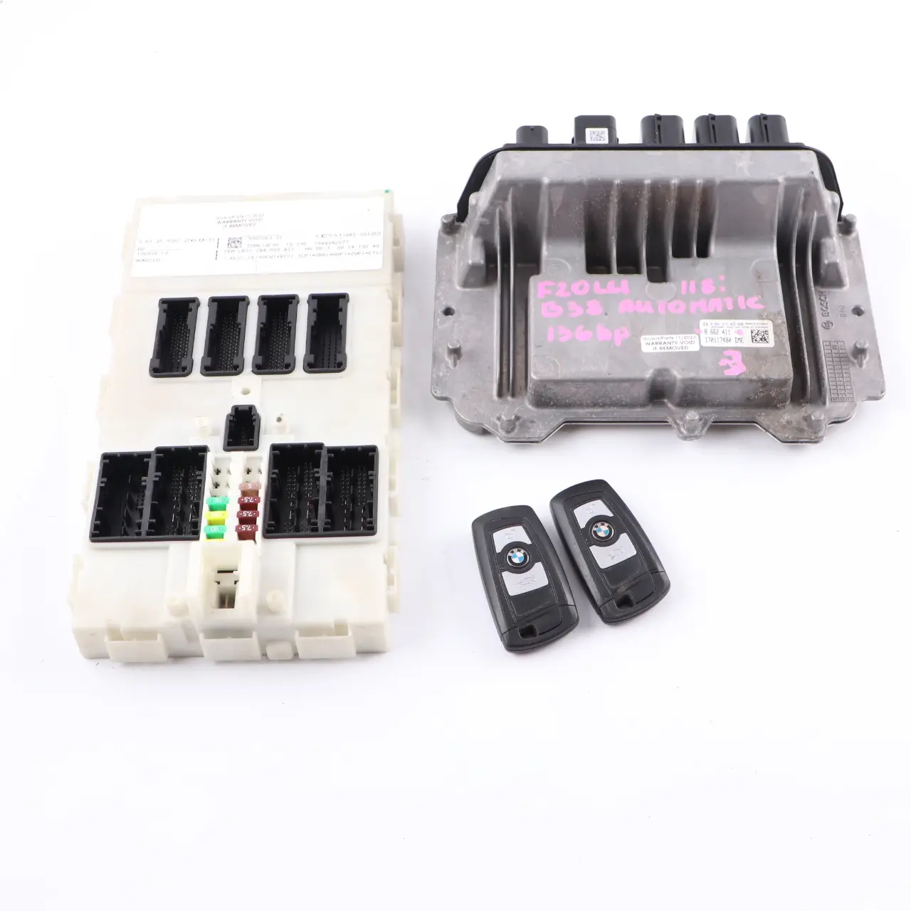 BMW F20 LCI 118i B38 136HP Engine ECU Kit DME 8662411 + FEM + Keys Automatic