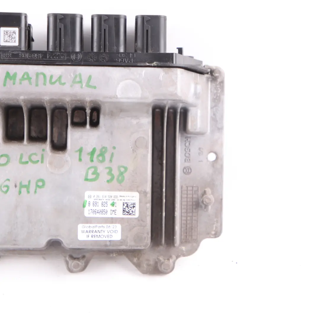 BMW F20 LCI 118i B38 136HP Petrol Engine Control Unit ECU DME 8691825 Manual