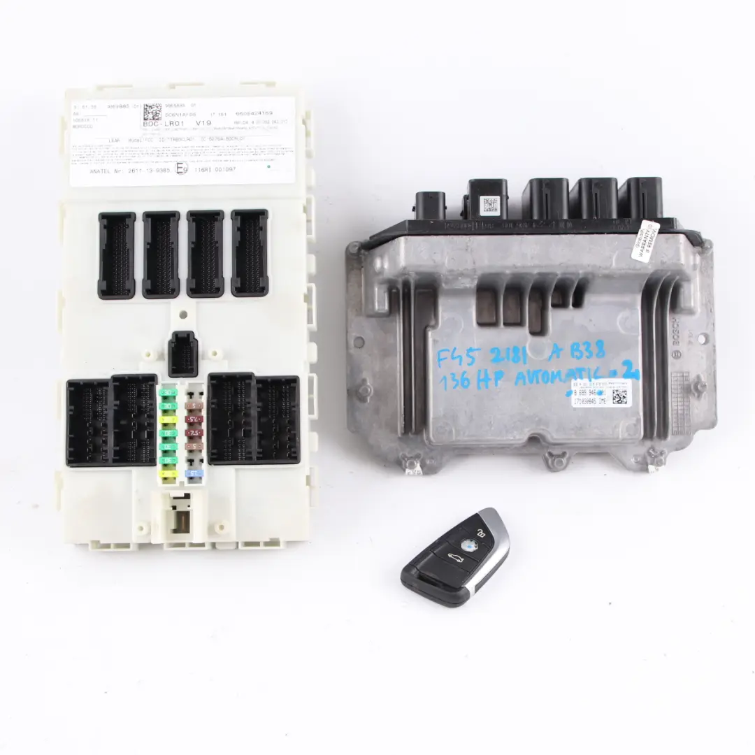 BMW F45 218i B38 136HP Petrol Engine ECU Kit DME 8699946 BDC + Key Automatic