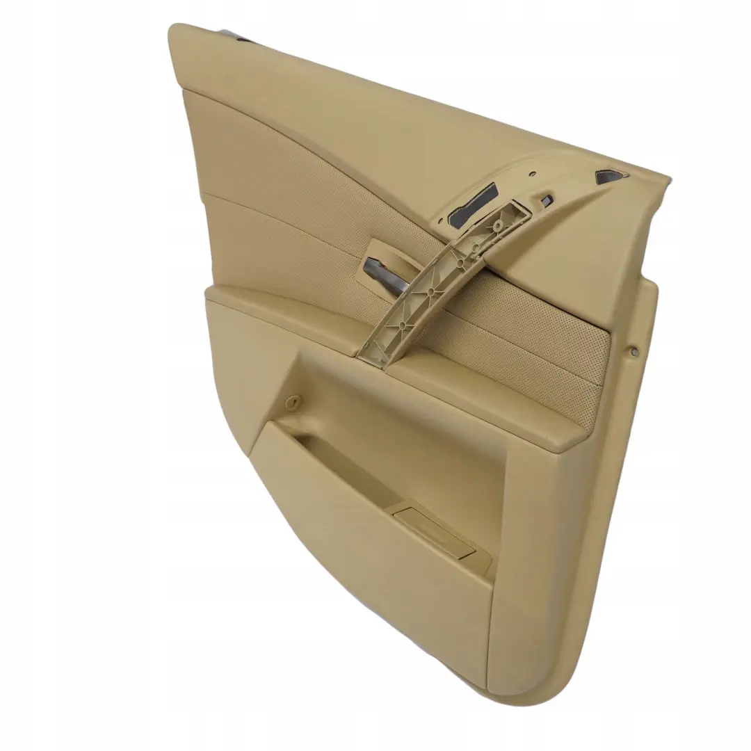 BMW E60 E61 Trasera Izquierda Tarjeta De puerta De cuero Nasca Beige Forro Trim