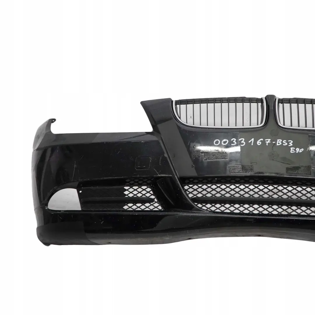 BMW 3 Series E90 E91 3 Complete Front Bumper Trim Panel Black Sapphire - 475