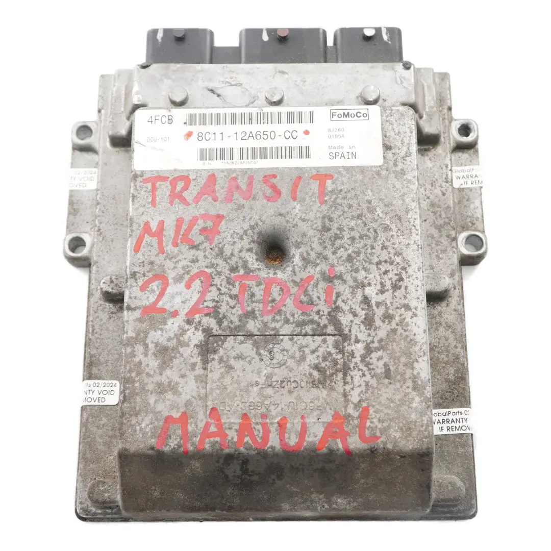 Ford Transit MK7 2.2 TDCI Dieselmotor Steuergerät Modul ECU 8C1112A650CC