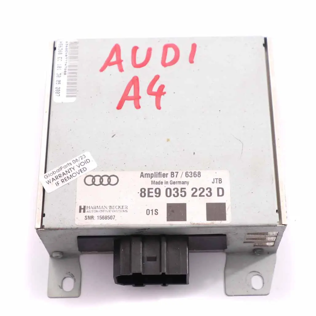 Audi A4 B7 Audio Radio Antena Amplificador Unidad Control Harman 8E9035223D