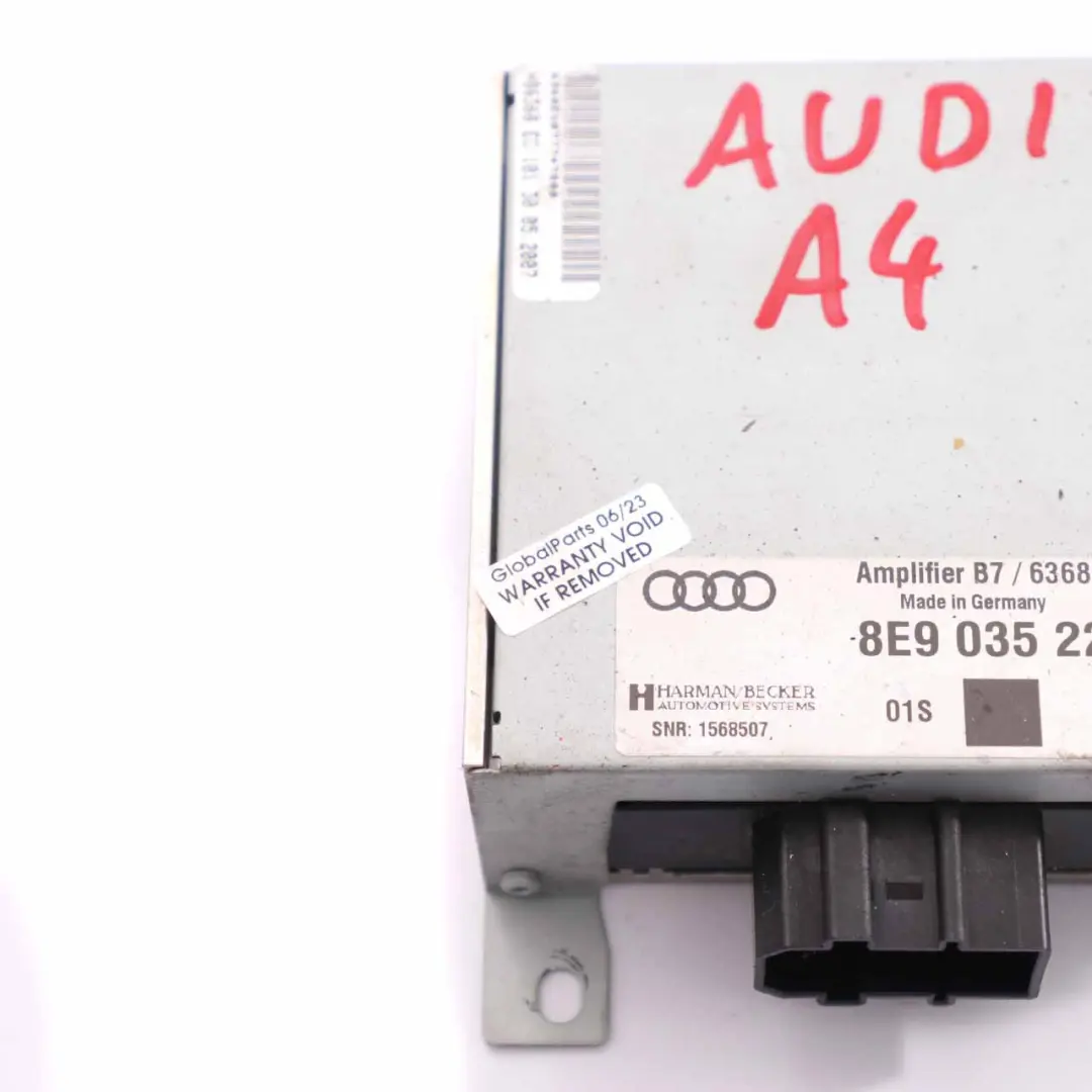 Audi A4 B7 Audio Radio Antena Amplificador Unidad Control Harman 8E9035223D