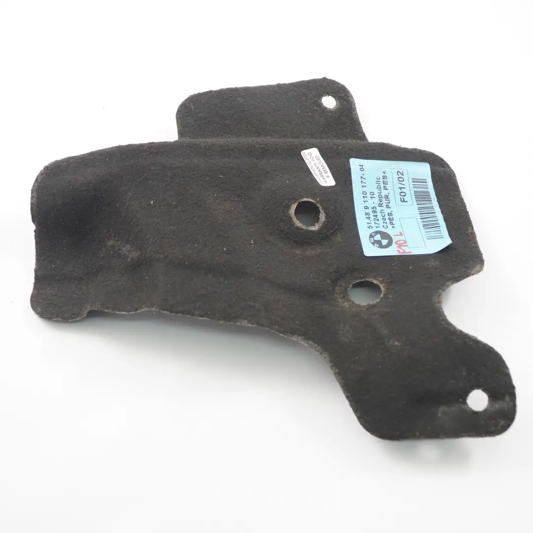 BMW F01 F10 F11 Aislamiento Acústico Pared Motor Cubierta Izquierda 9110177