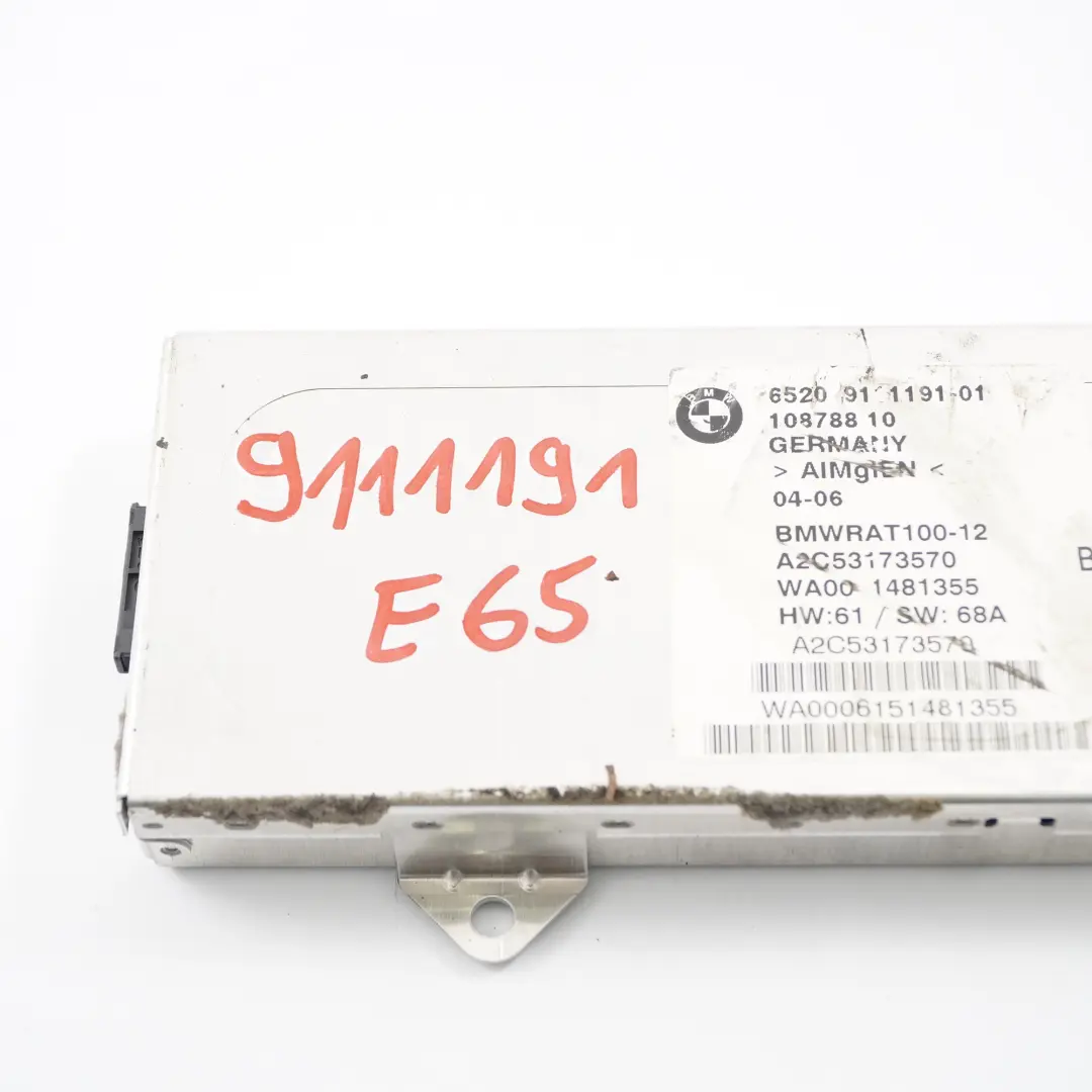 BMW E65 E66 E67 Antena Sintonizador Antena Amplificador Módulo Control 9111191