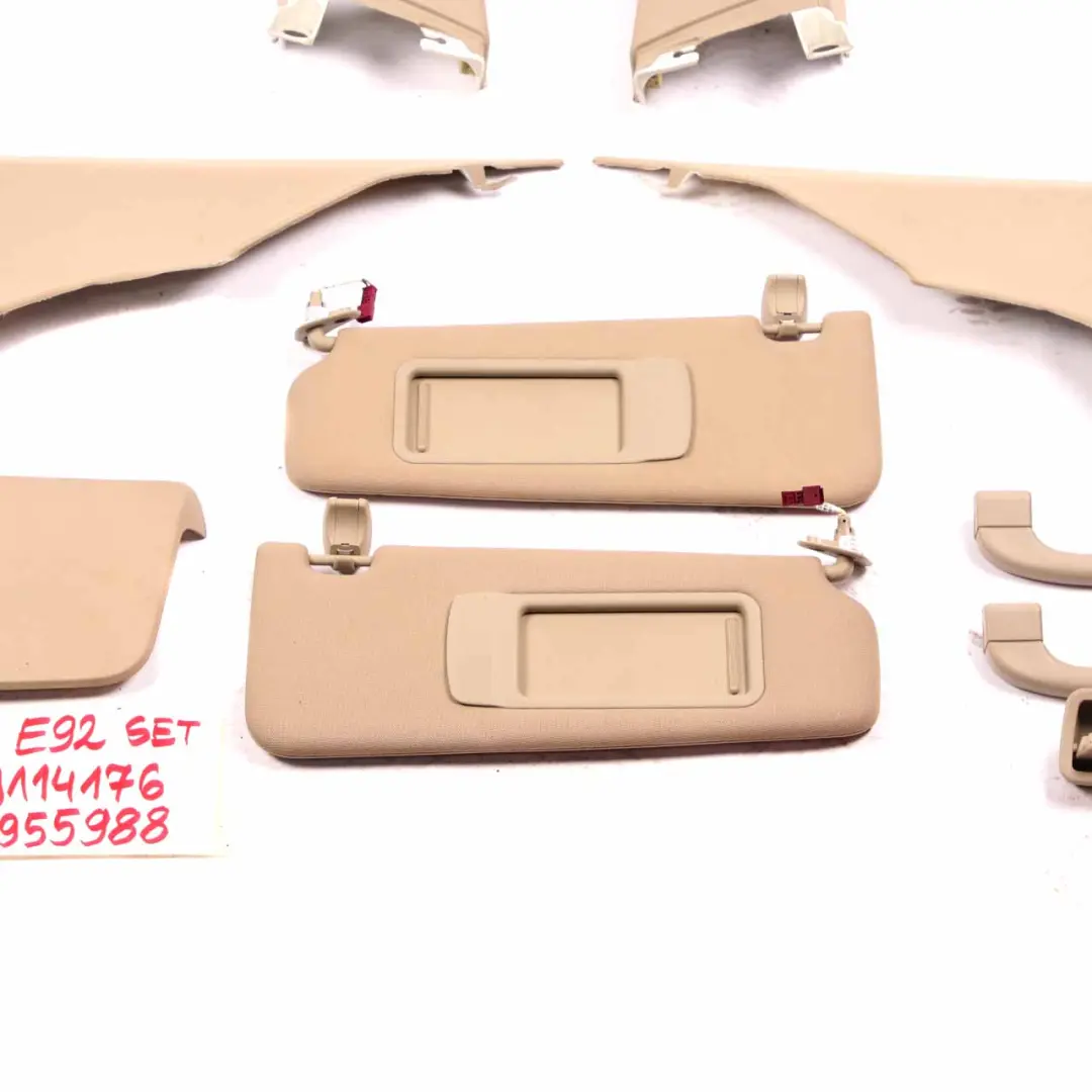 BMW E92 Lining Trims Pillars Covers Handles Panels Front Rear Set Creambeige
