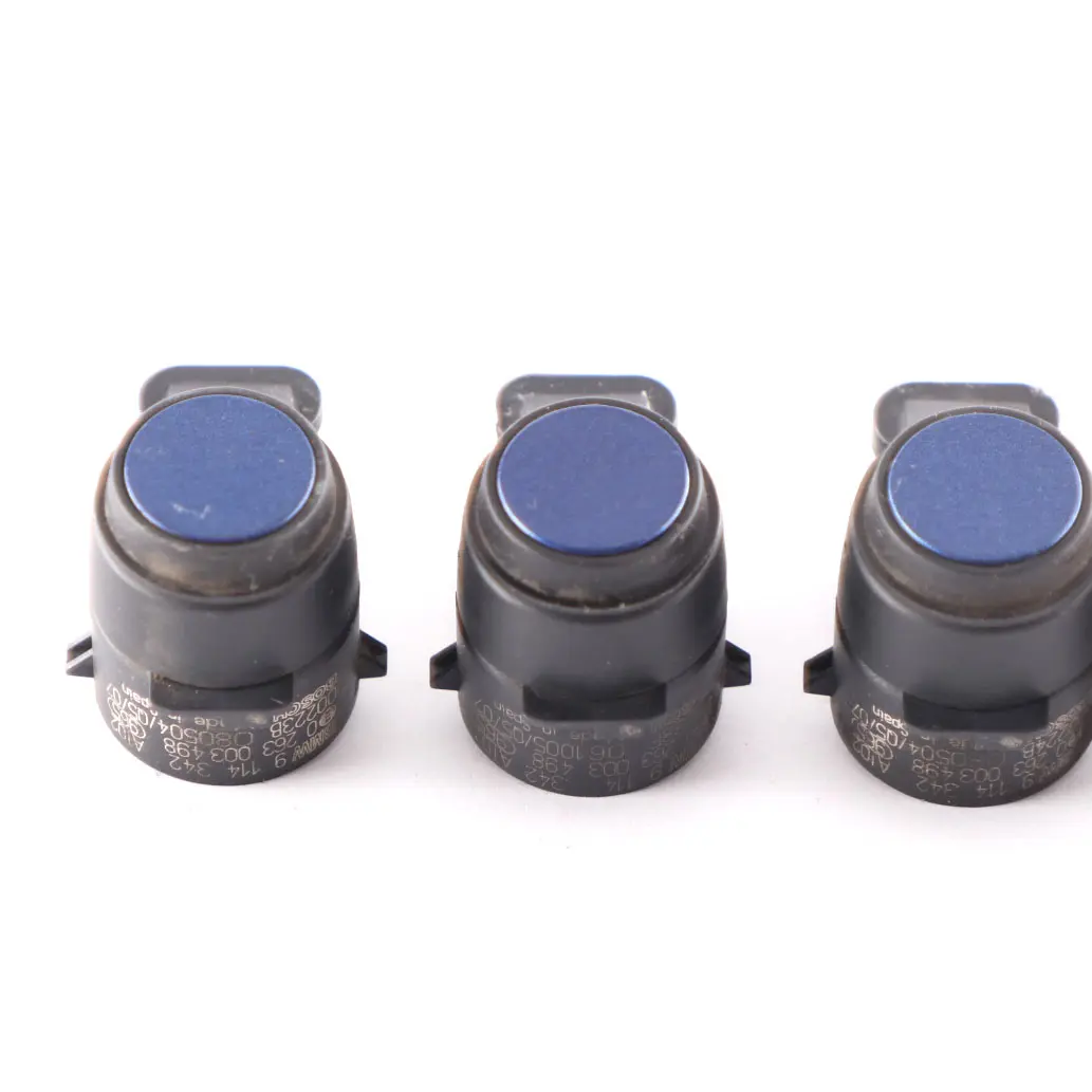 4 x Sensor aparcamiento BMW E81 E87 E90 PDC Ultrasonic Montego Azul Set 9114342