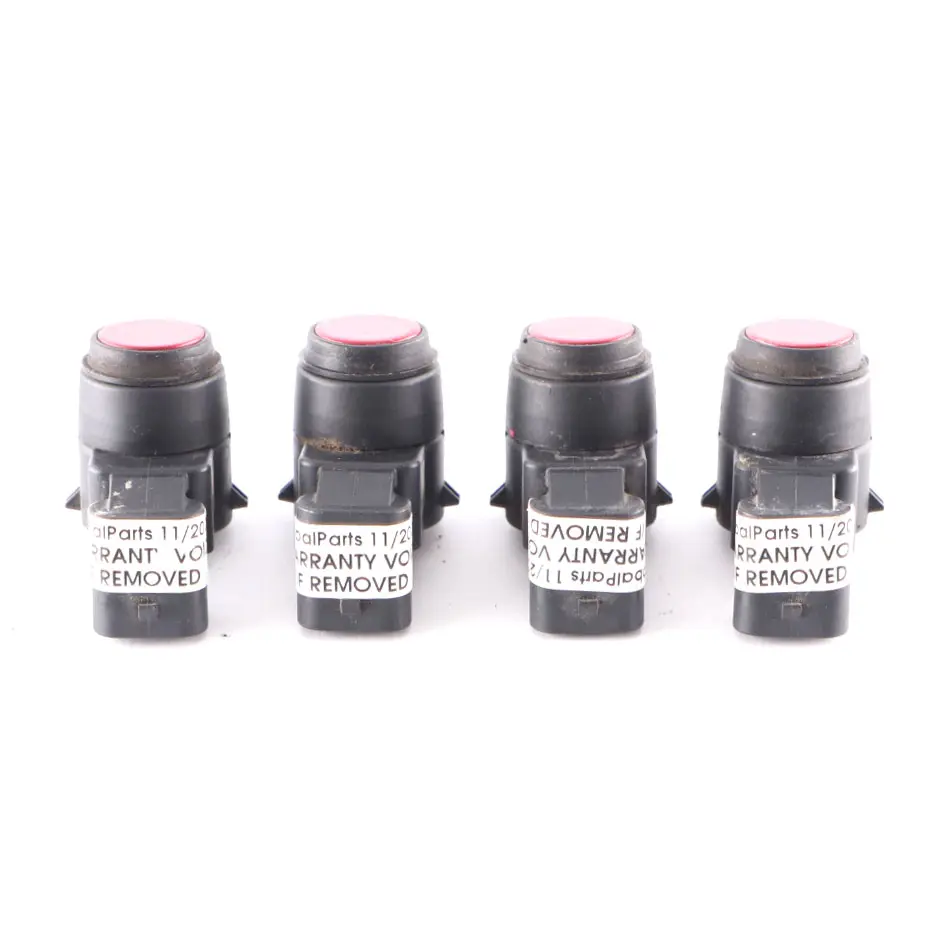 4 x Sensor aparcamiento BMW E81 E87 E90 Ultrasonic PDC Rojo Carmesí Set 9114344