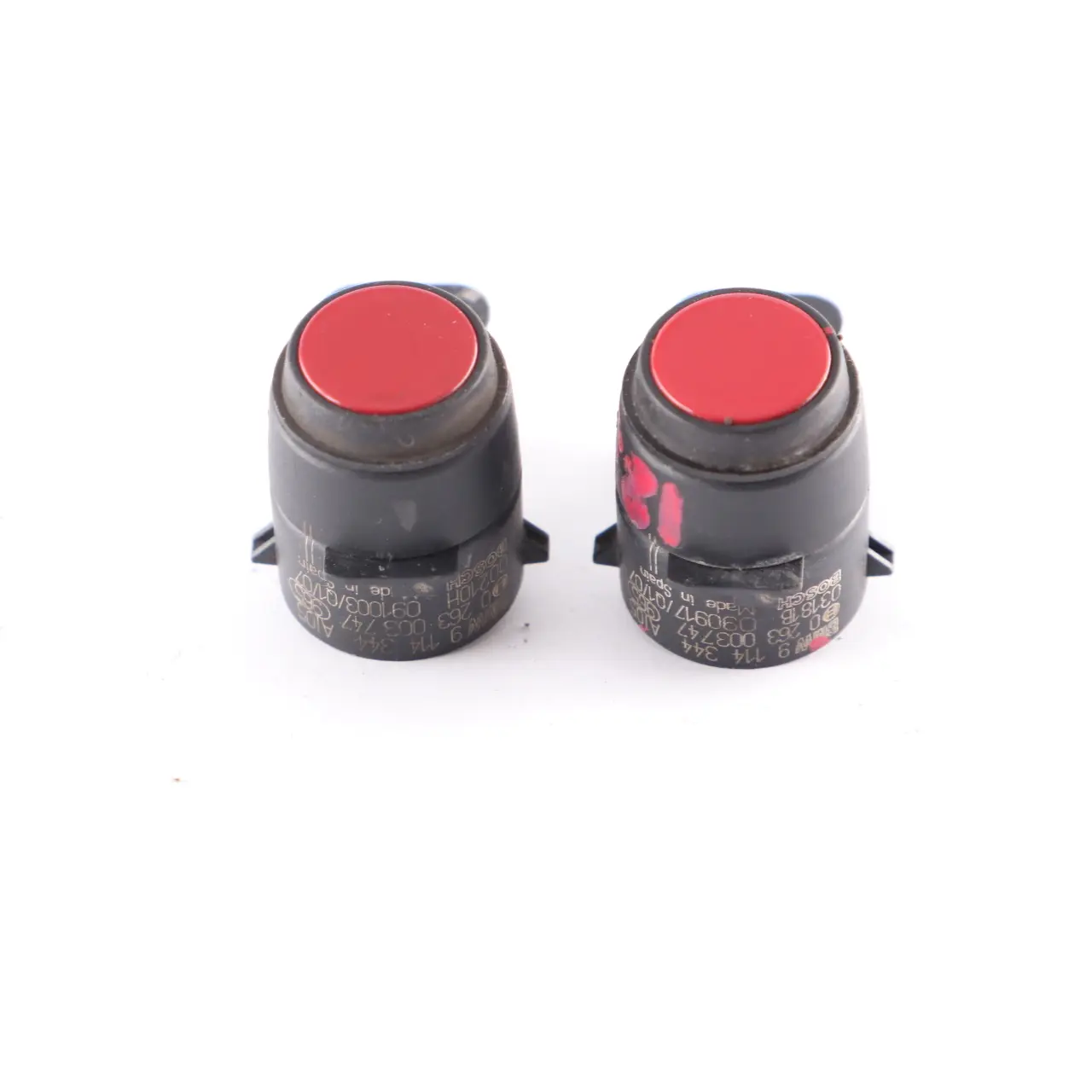 2 x Sensor aparcamiento BMW E81 E87 E90 Ultrasonic PDC Rojo Carmesí Set 9114344