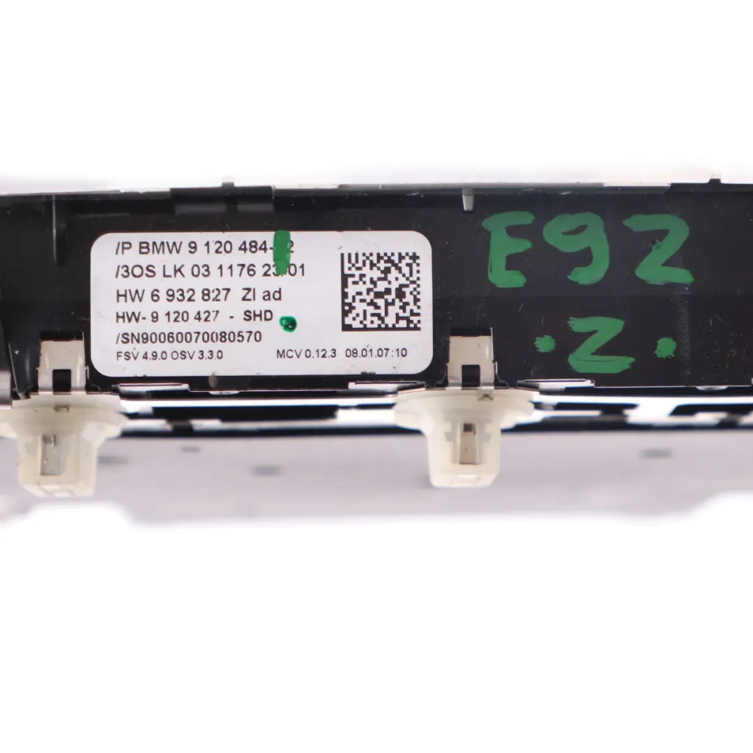 BMW E90 E92 Roof Light Switch Unit Module SOS Sunroof Grey 9120484