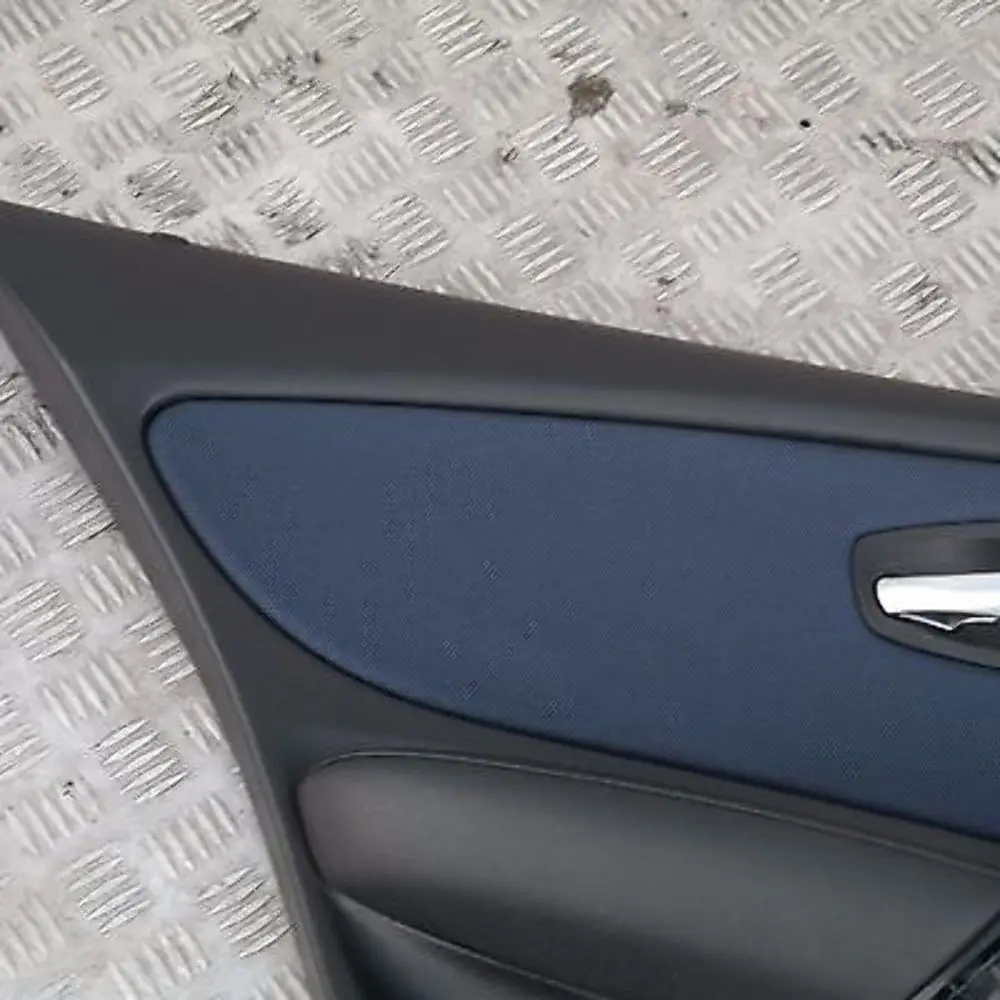 BMW E87 LCI E87N Revestimiento de Tarjeta Puerta Panel Trasero Izquierdo Azul