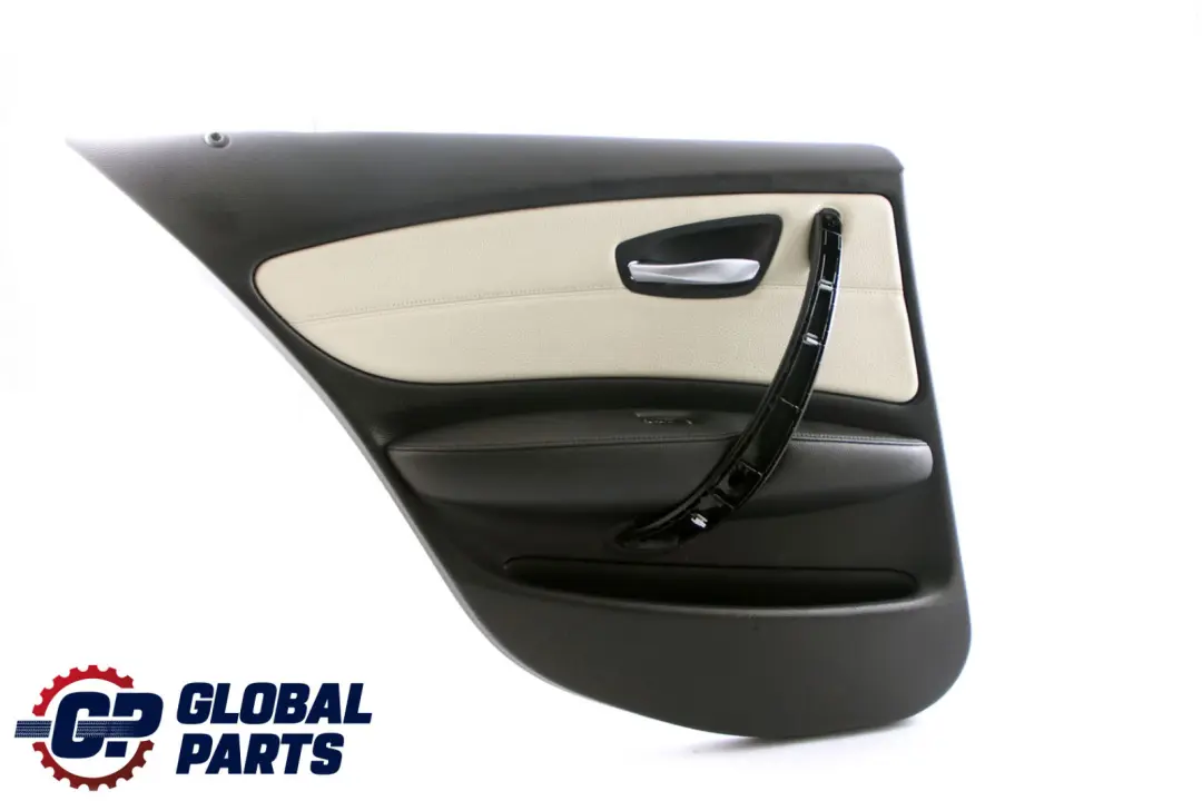 BMW E87 LCI Trasero Izquierdo Panel Forro Puerta Cuero Limon