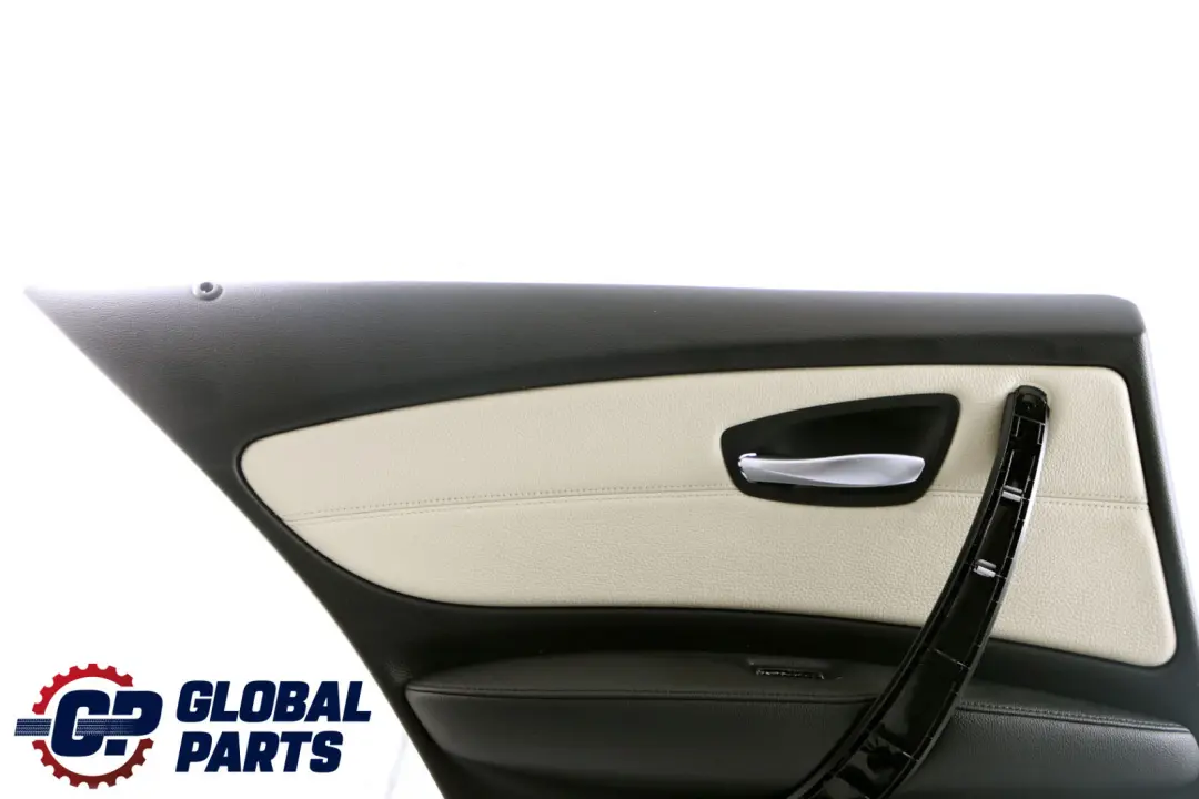 BMW E87 LCI Trasero Izquierdo Panel Forro Puerta Cuero Limon