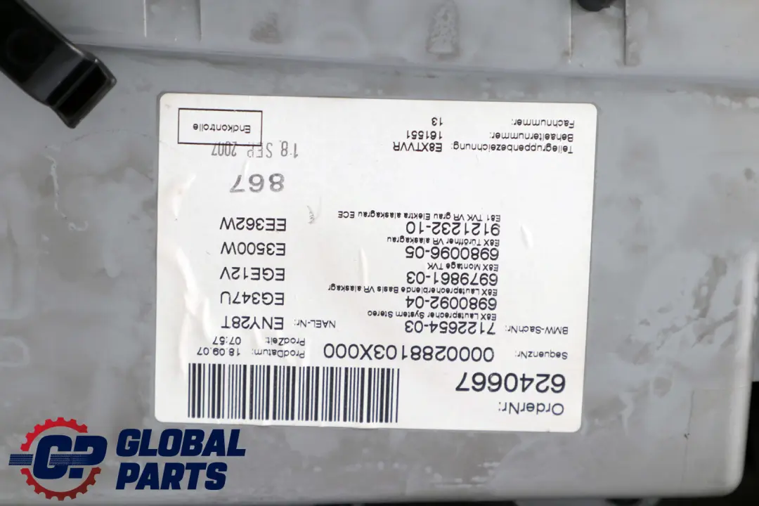 BMW 1 Series E81 Door Lining Card Cloth Front Right O/S Elektra Alaskagrau Grey