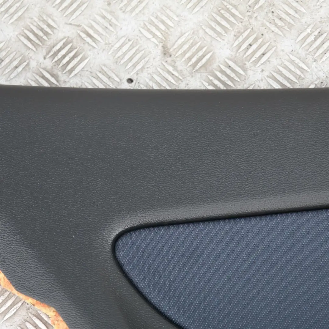 BMW 1 Series E81 Trim Panel Door Card Cloth Rear Left N/S Network Monaco Blue