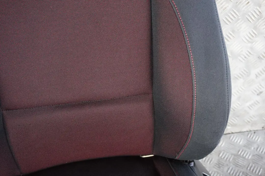 BMW 1 Series E81 M Sport Front Left N/S Seat Cloth Fabric Network Cranberry Red