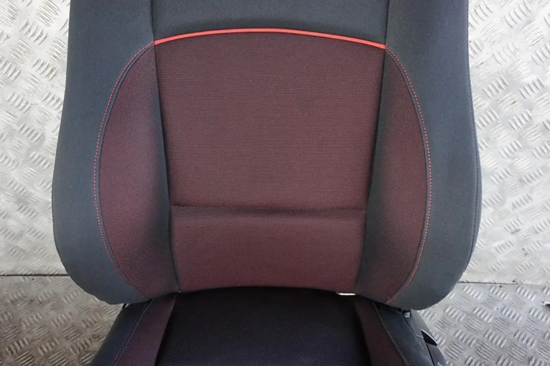 BMW 1 Series E81 M Sport Front Left N/S Seat Cloth Fabric Network Cranberry Red