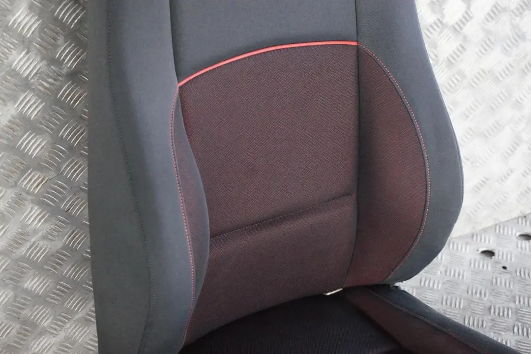 BMW 1 Series E81 M Sport Front Left N/S Seat Cloth Fabric Network Cranberry Red