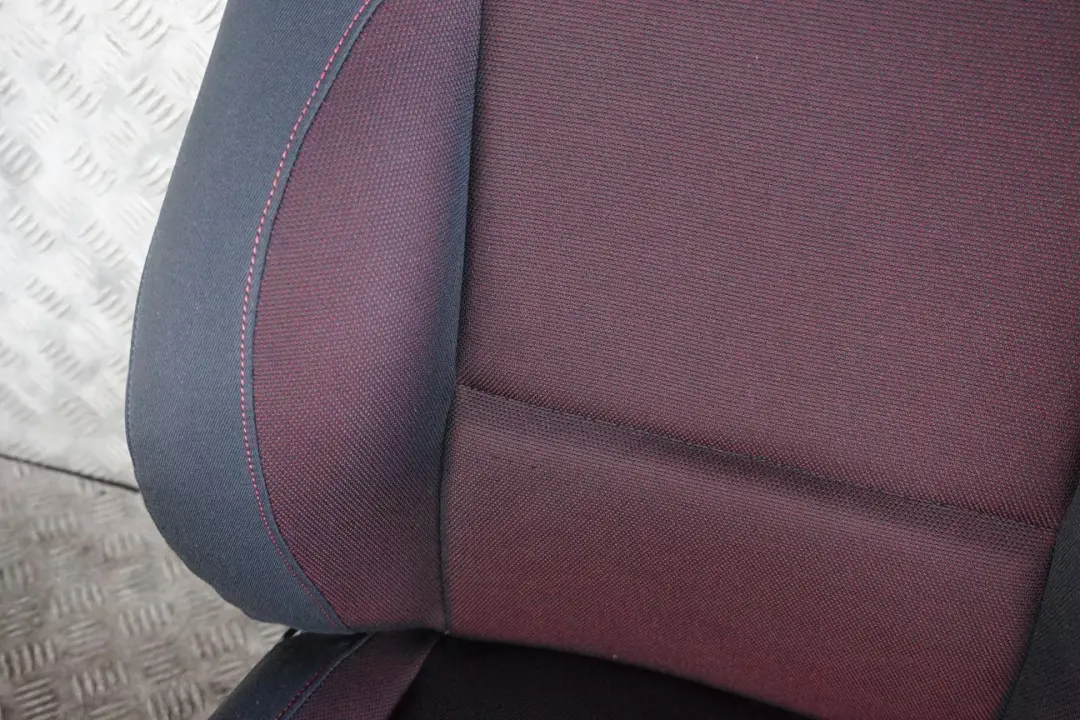 BMW 1 Series E81 M Sport Front Left N/S Seat Cloth Fabric Network Cranberry Red