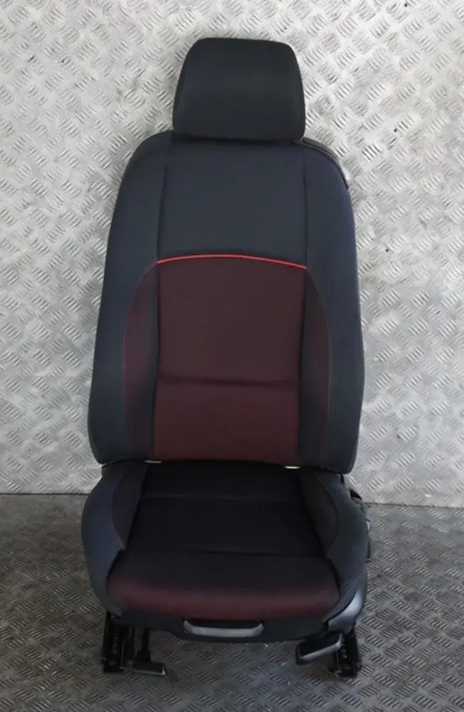 BMW 1 Series E81 M Sport Front Left N/S Seat Cloth Fabric Network Cranberry Red