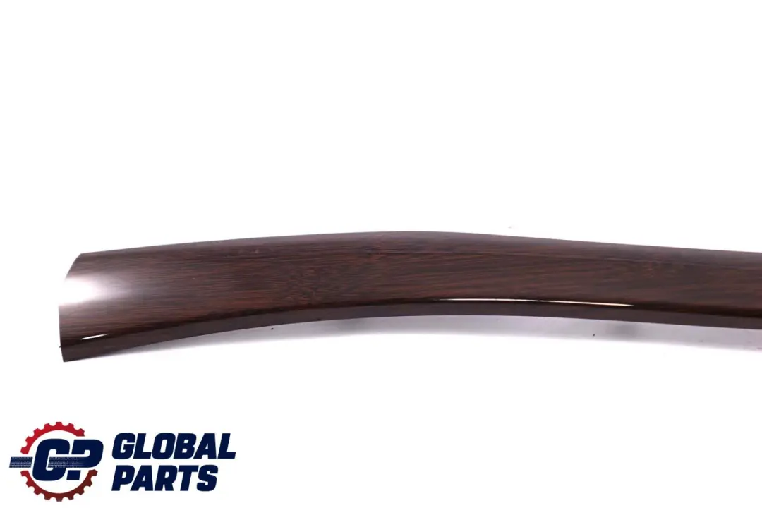 BMW X6 Series E71 Rear Seat Decor Wood Strip Trim Left N/S Bamboo Grain Dark