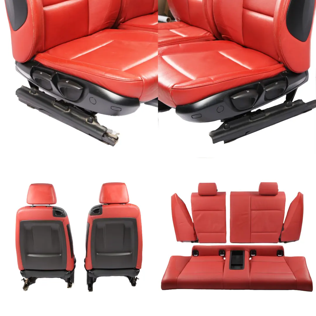 Leather Seats BMW E82 Coupe Set Seat Red Leather Interior Front Rear Seats