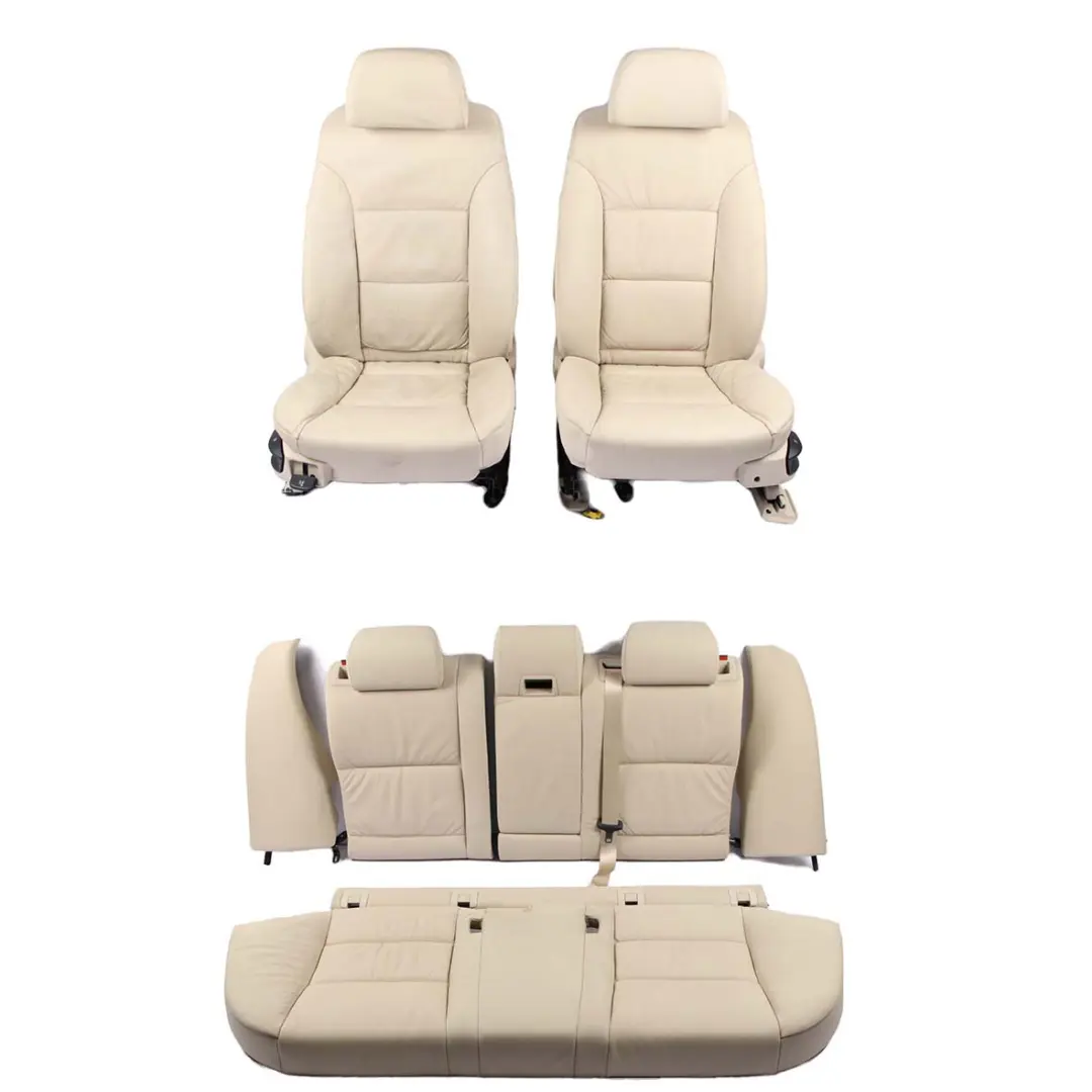 Seats BMW E61 LCI Heated Creambeige Cream Beige Leather Front Rear Seat Set