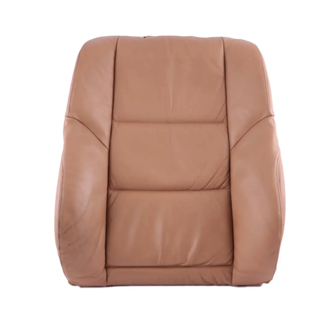 BMW 5 E60 E61 1 Front Sport Seat Backrest Leather Cover Panel Natural Brown