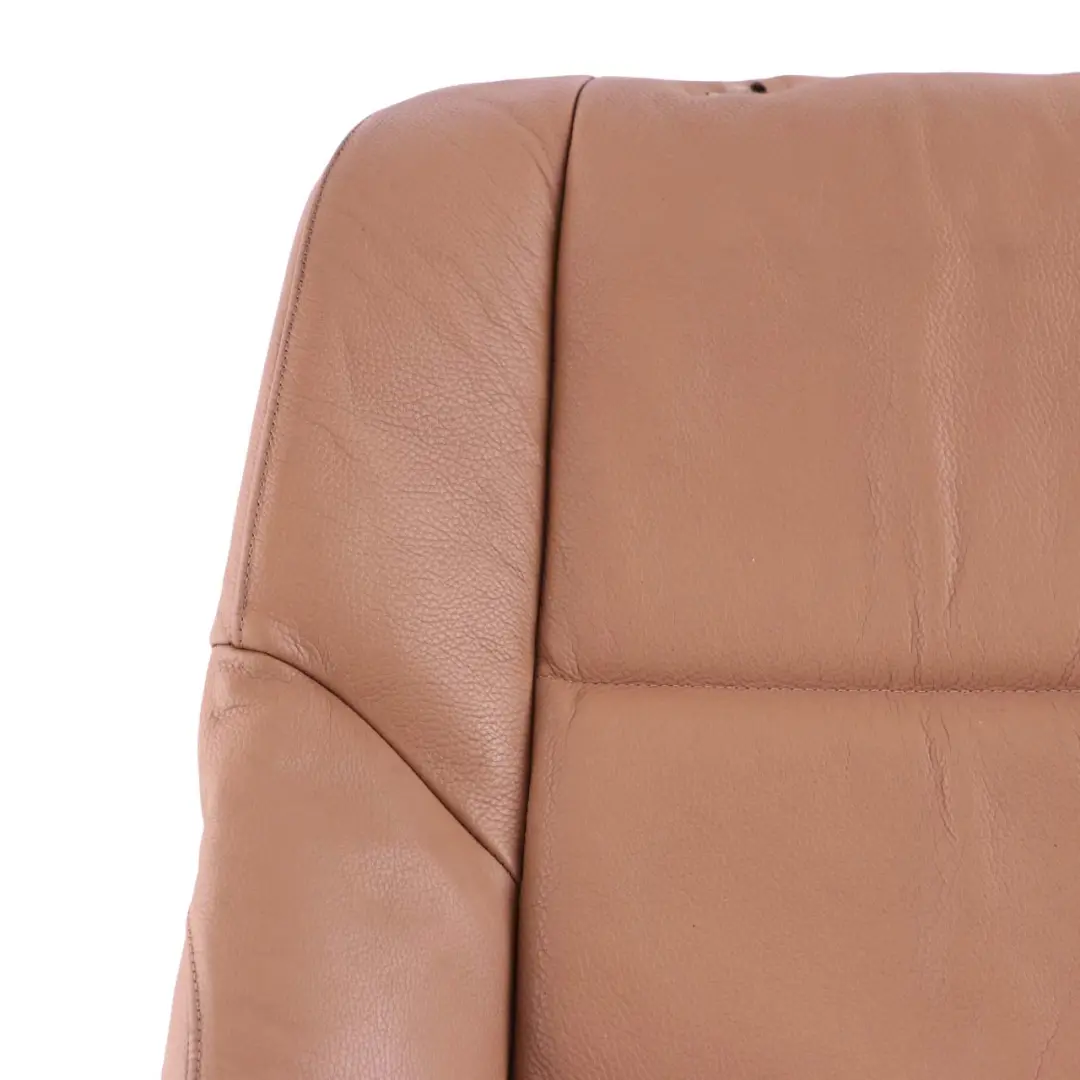 BMW 5 E60 E61 1 Front Sport Seat Backrest Leather Cover Panel Natural Brown