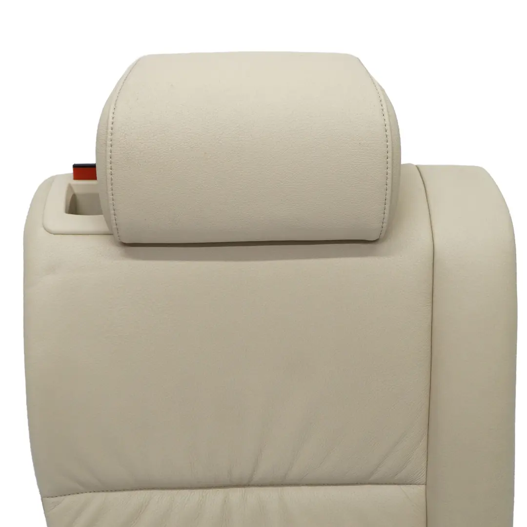 BMW E61 Touring Backrest Rear Right O/S Seat Back Cover Cream Beige Leather