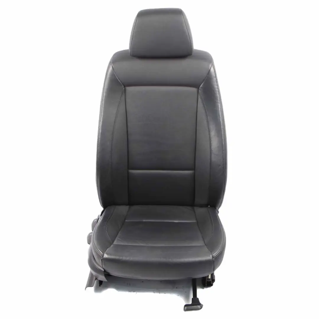 £BMW E87 LCI Black Leather Front Right O/S Interior Seat