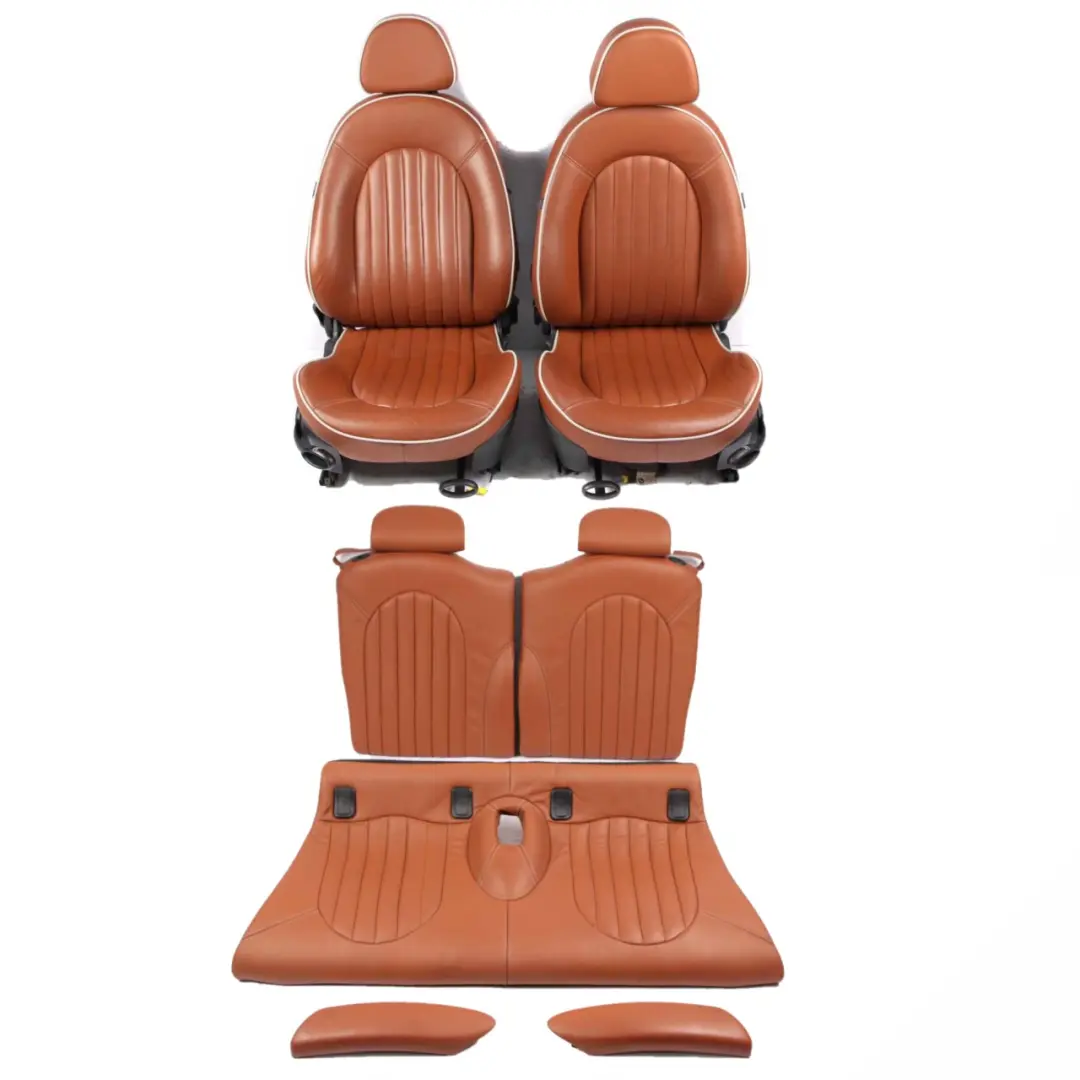 Seats Mini Cooper R52 Sport Malt Brown Leather English Front Rear Seat Sidewalk