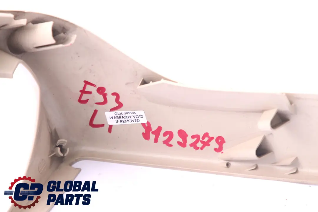 BMW 3 Series E93 Left Seat N/S Release Cover Trim Creambeige 9129279