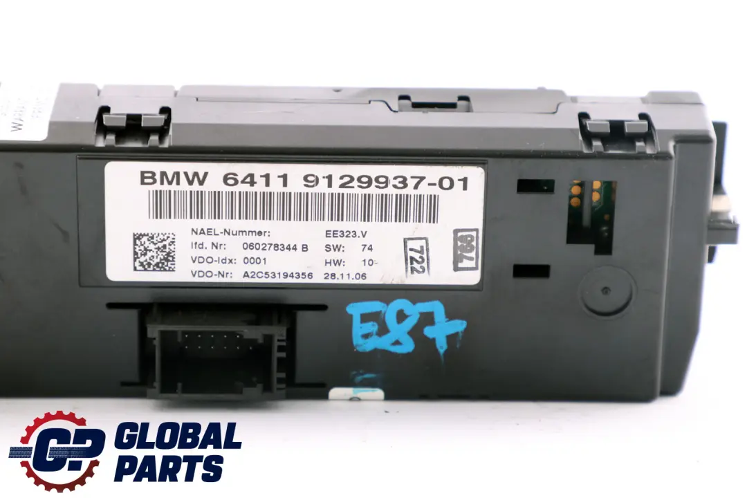 BMW E87 E90 E91 Panel Sterowania Nawiewu Klimatyzacji 9129937