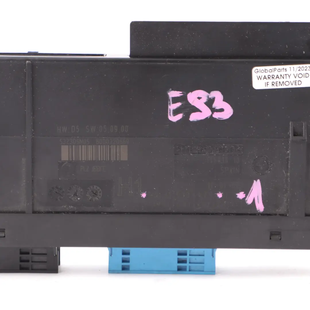 BMW E93 Módulo De Control Del Cuerpo Caja De Conexiones ECU PL2 JBBFE H1 9134479