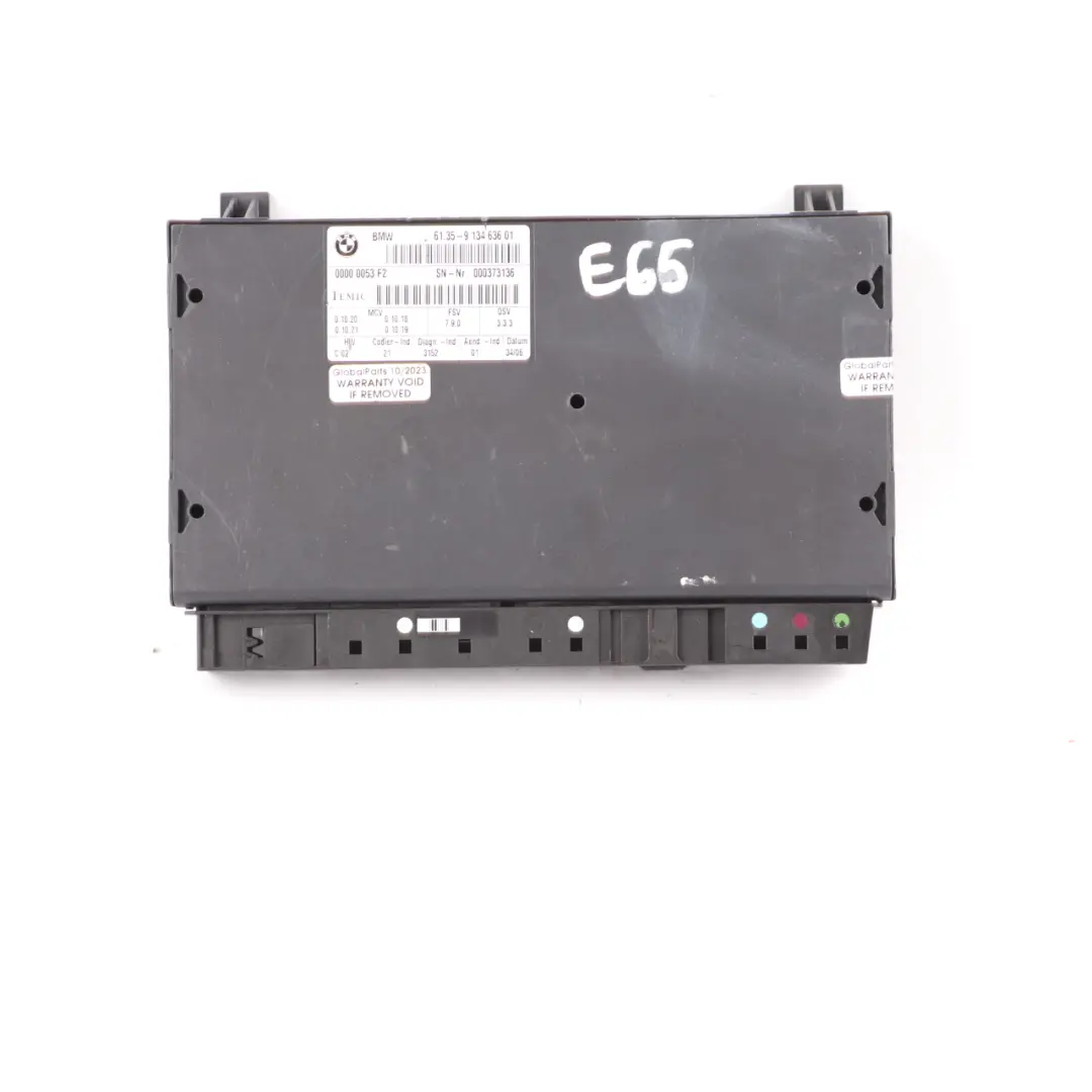 BMW E65 Módulo Asiento Unidad Control del Asiento Delantero Módulo ECU 913463601